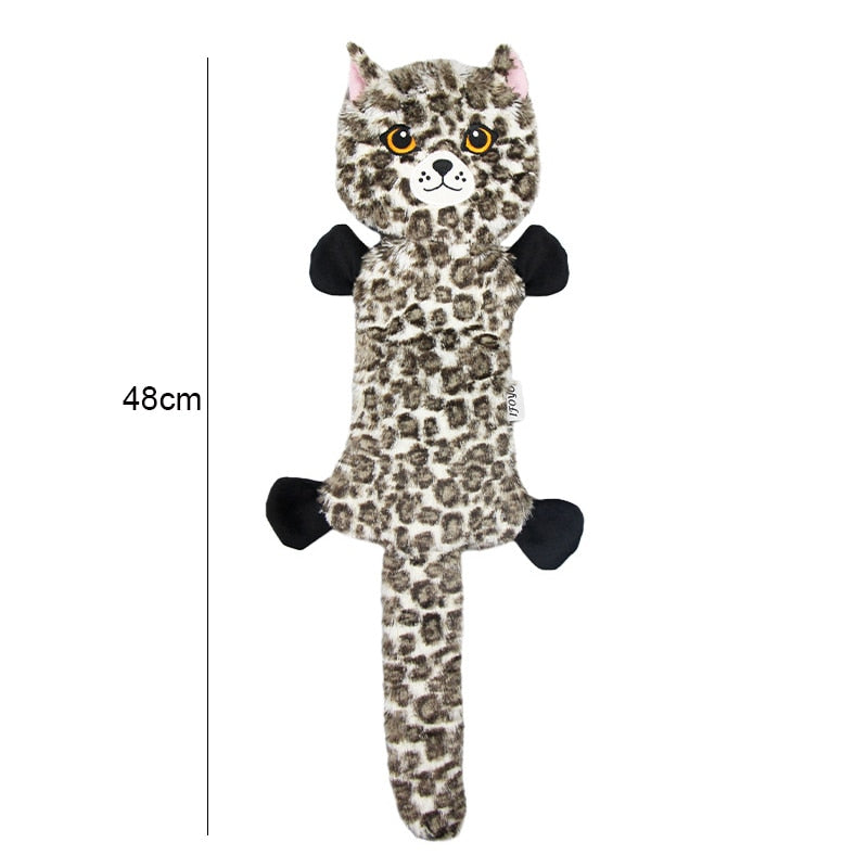 Cute Plush Toys with Squeak Wolf Rabbit Dog Chew