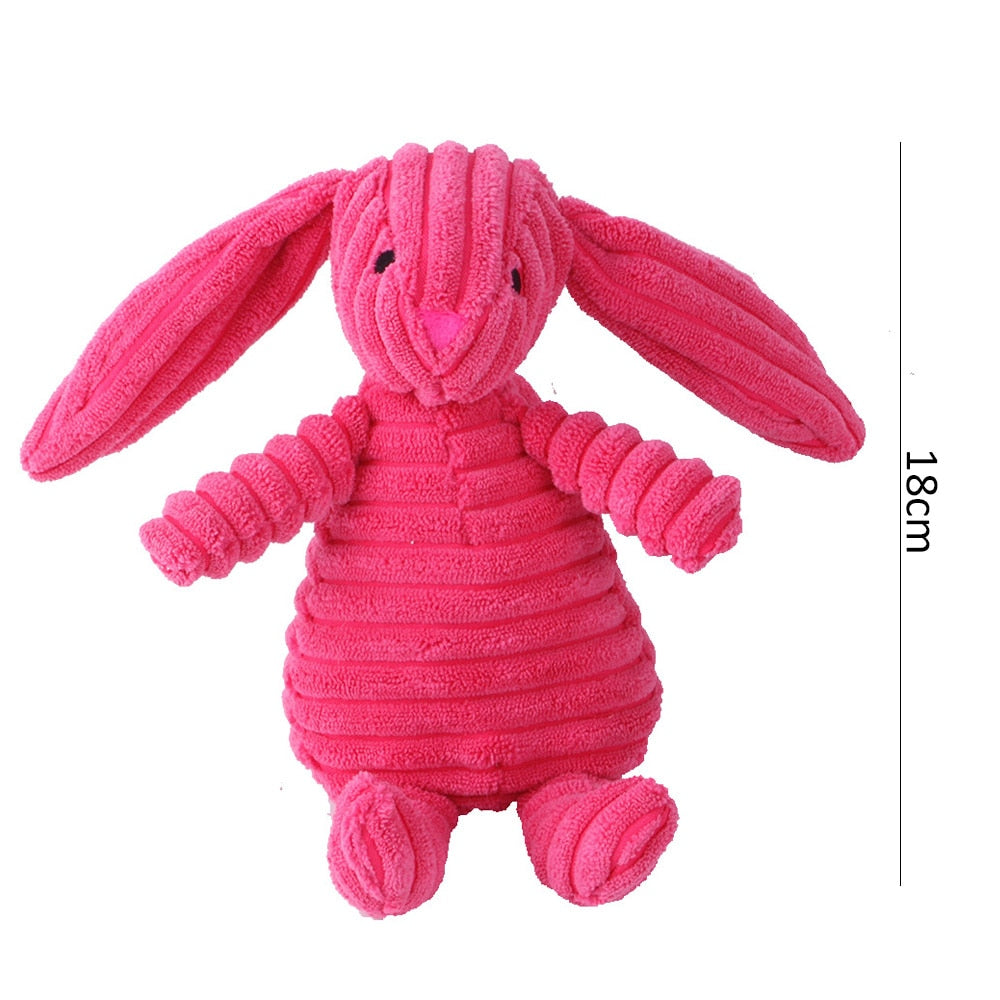 Corduroy Dog Toys Animal Design with Squeaky Bite Resistant