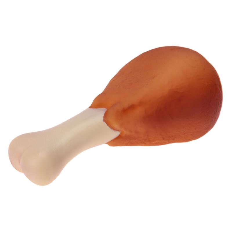 Dogs Toy Rubber Chicken Leg with Sound Squeaker