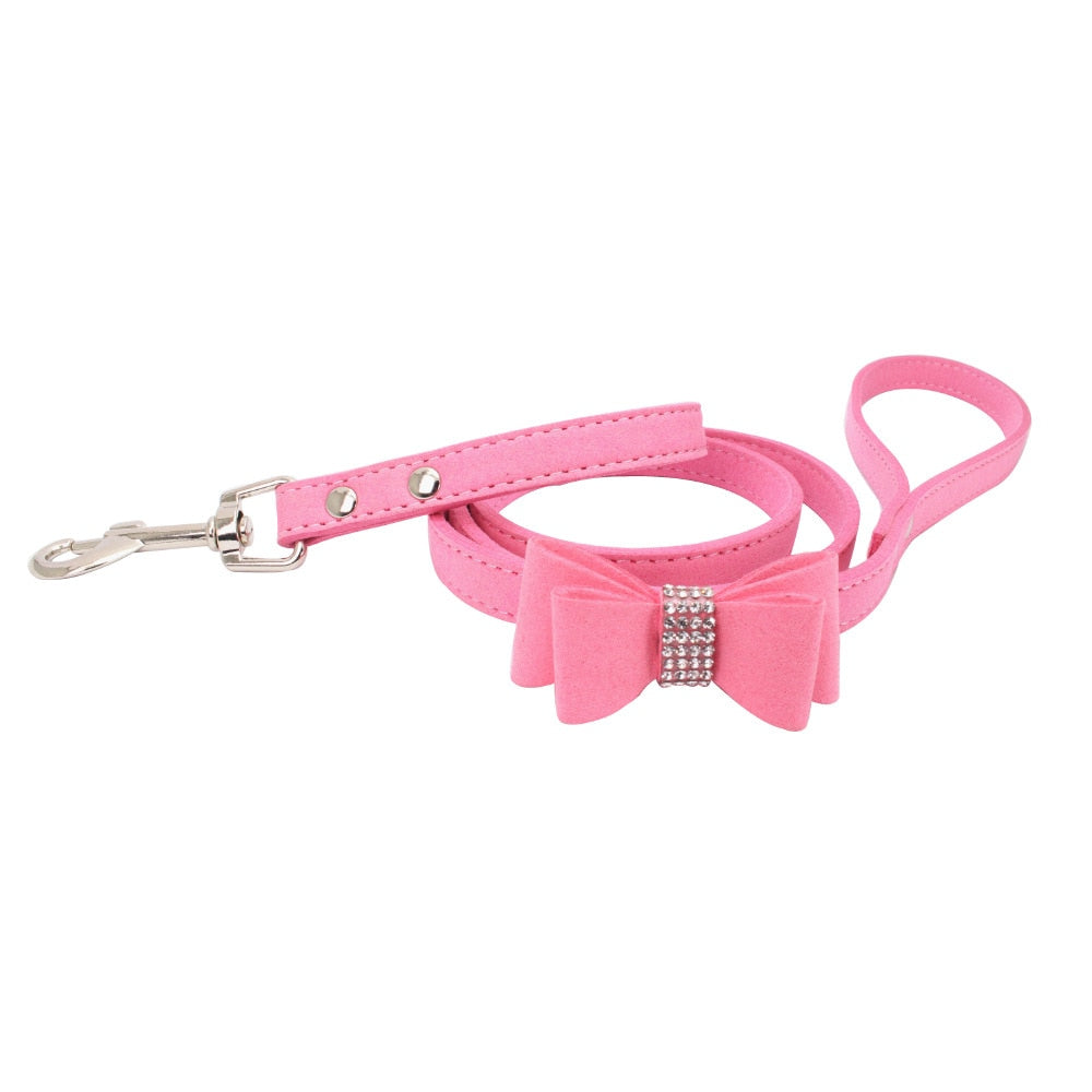 Rhinestone Bow Harness & Leads for Small Dogs & Cats