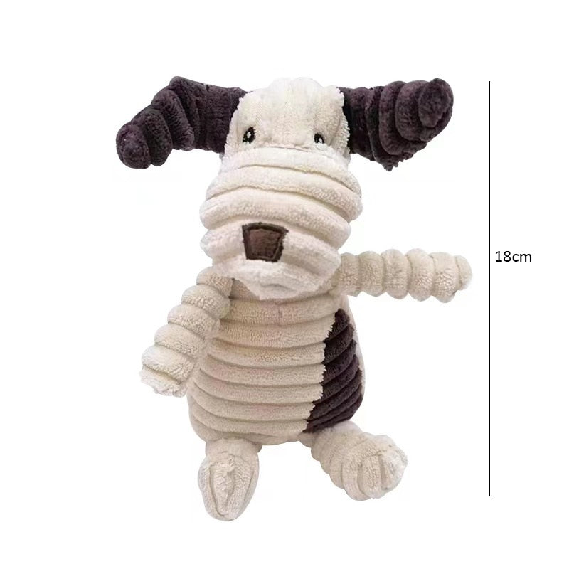 Corduroy Dog Toys Animal Design with Squeaky Bite Resistant
