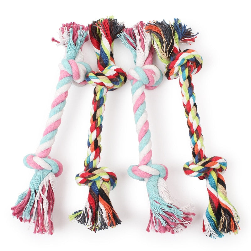 Dogs Cotton Linen Braided Bone Rope Clean Molar Chew Knot