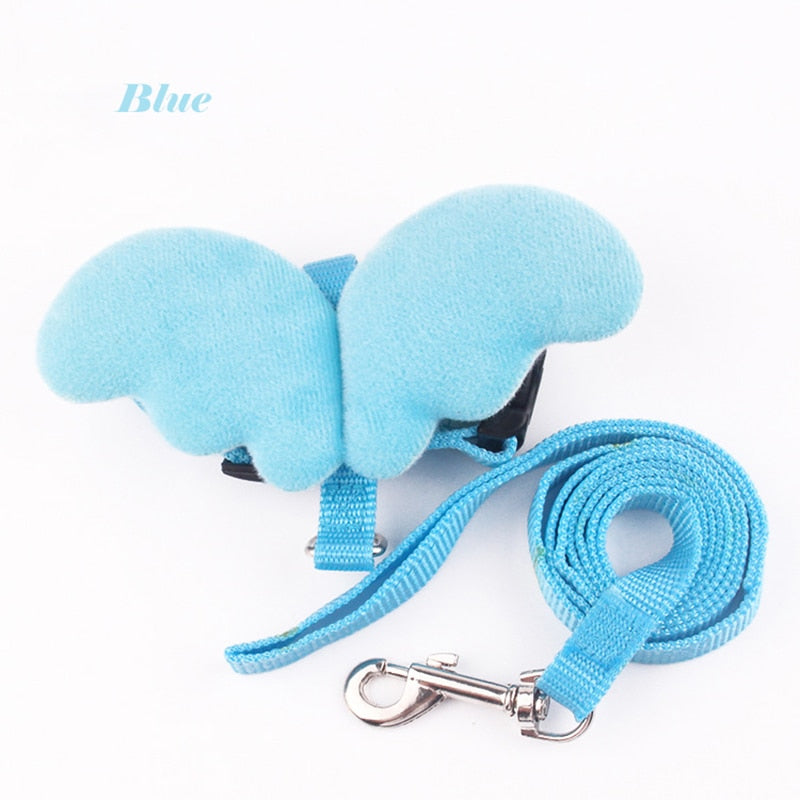 Cute Angel Wing Personalised Harness and Lead for Cats, Rabbits & Small pets