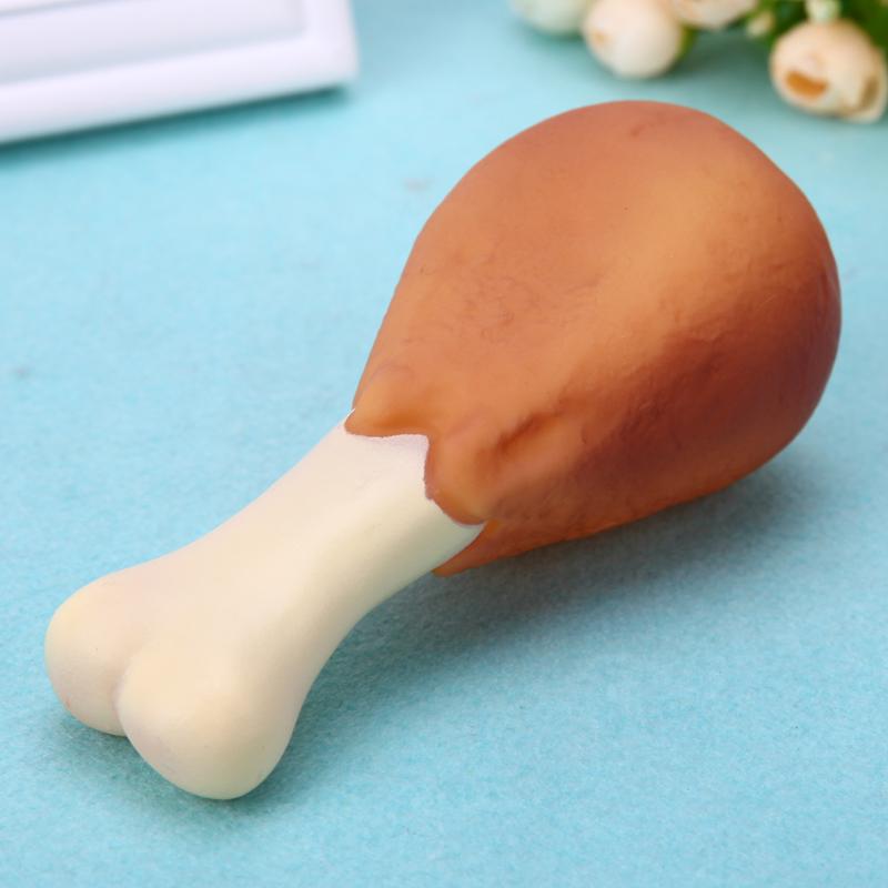 Dogs Toy Rubber Chicken Leg with Sound Squeaker