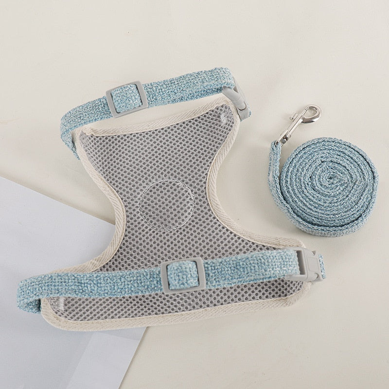 Adjustable Harness And Lead Set For Small Dogs and Puppies(Sizes: Small + medium)