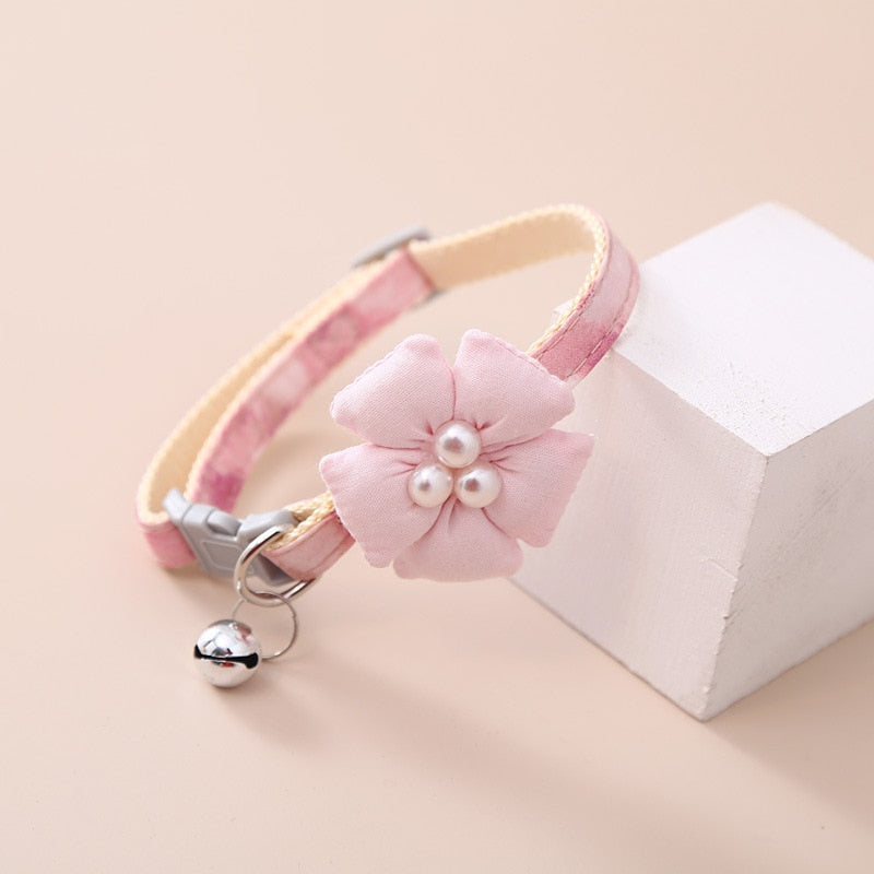 Cat Collar Adjustable Bow Tie/Flower with Safety Button