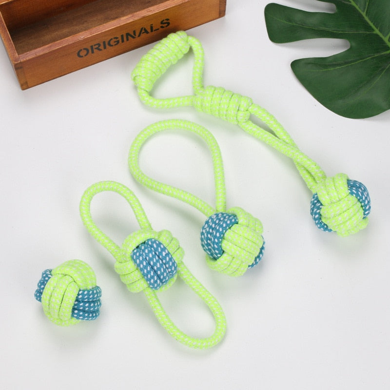 Dog Toys for Interactive Cotton Play with Rope & Ball