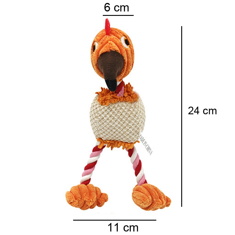 Funny Toy Animal Chews For Dogs and Puppies with Squeaker
