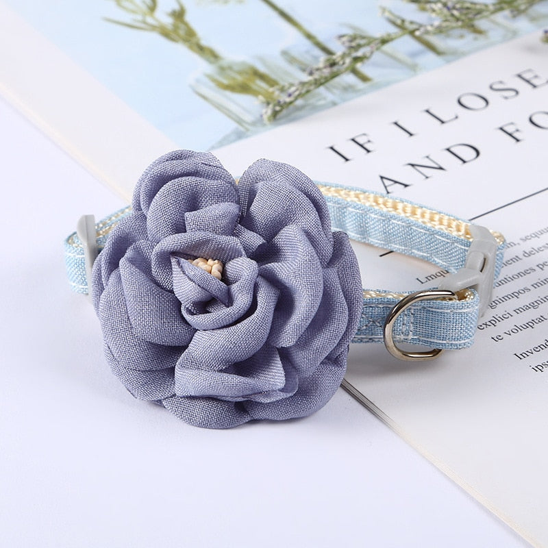 Cat Collar Adjustable Bow Tie/Flower with Safety Button
