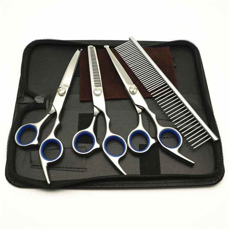 Pet Grooming Scissors Set with Safety Round Tip for Grooming and Hair Care