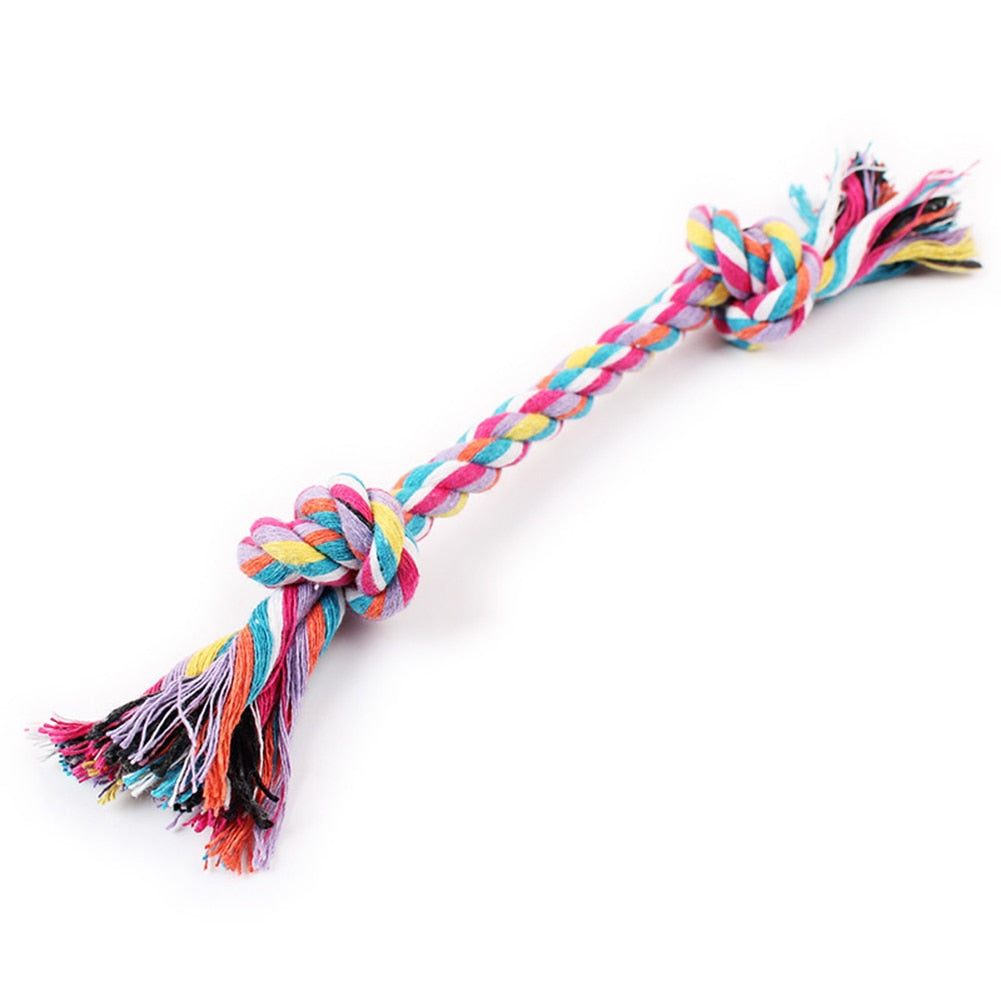 Dogs Cotton Linen Braided Bone Rope Clean Molar Chew Knot
