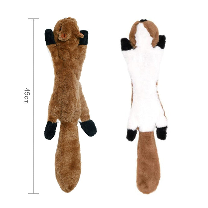 Cute Plush Toys with Squeak Wolf Rabbit Dog Chew
