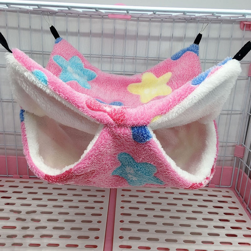 Double Layered Sleeping Hammock For Hamsters And Other Small Rodents