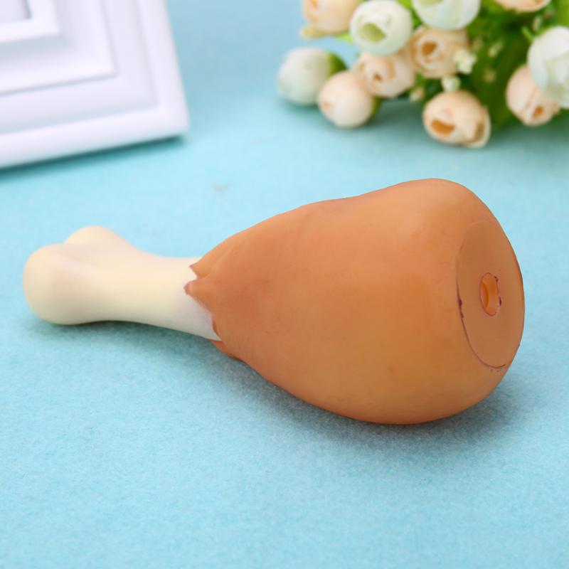Dogs Toy Rubber Chicken Leg with Sound Squeaker