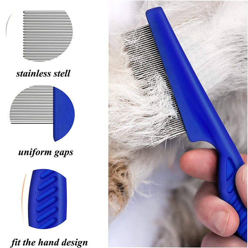 Small Pet And Rodent Grooming Kit with Tear Stain Remover Combs Nail Clippers & Double-Sided Shampoo Bath Brush