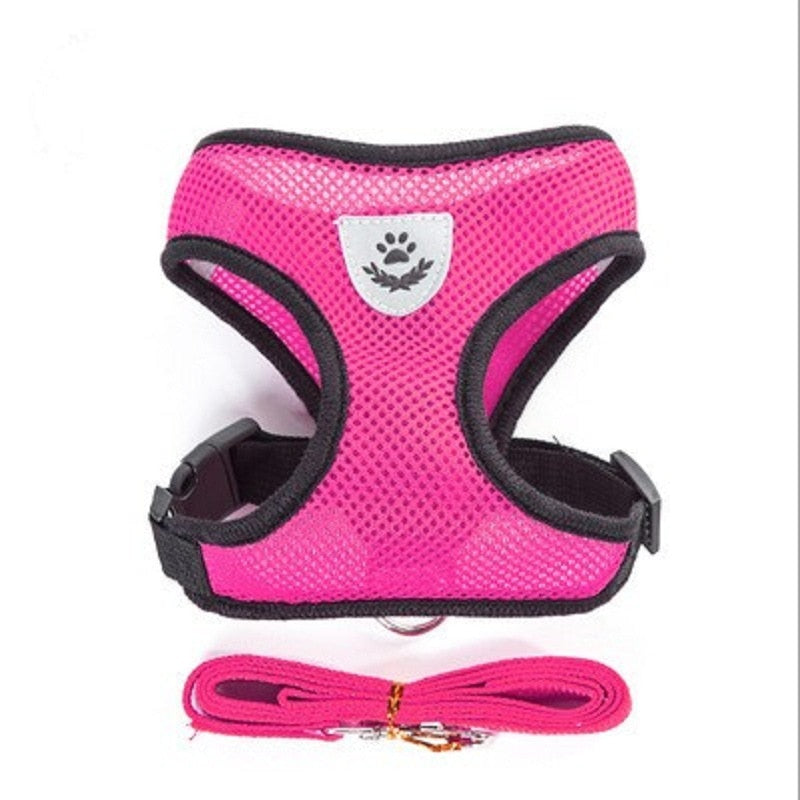 Cat Harness with Lead Adjustable Vest Polyester Mesh Breathable Reflective