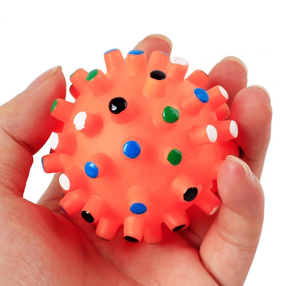 Round Dog Ball Toy Durable Puppy Training Ball with Squeeky
