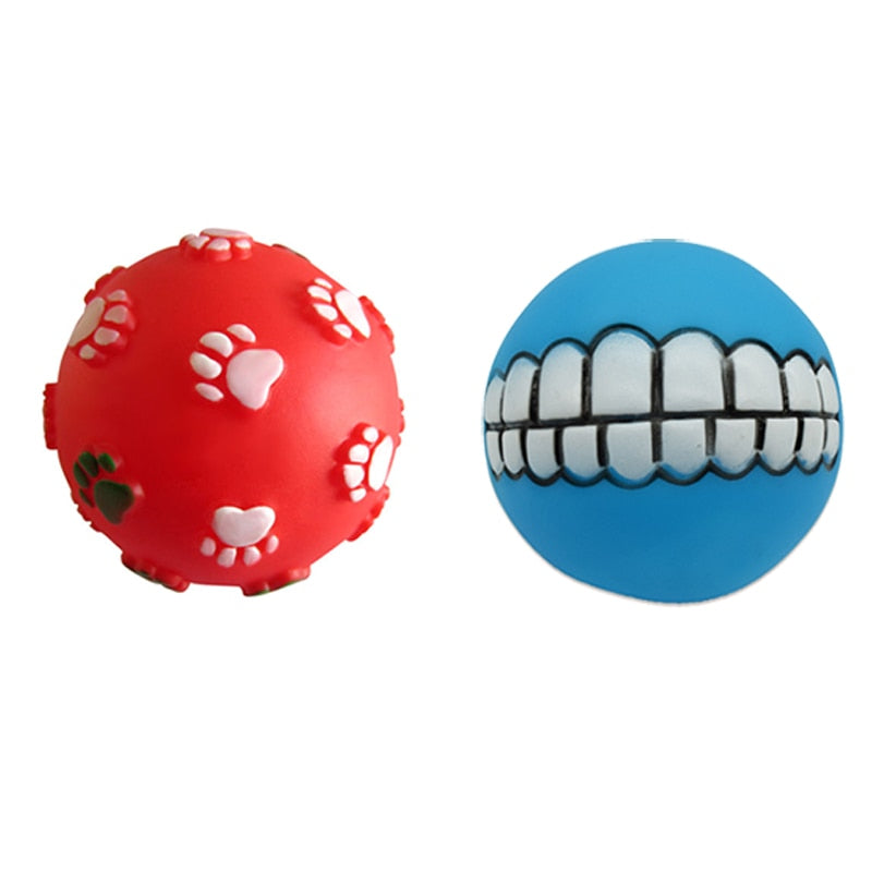 Squeaky Dog Ball made with Rubber a Fun Chew For Puppies too