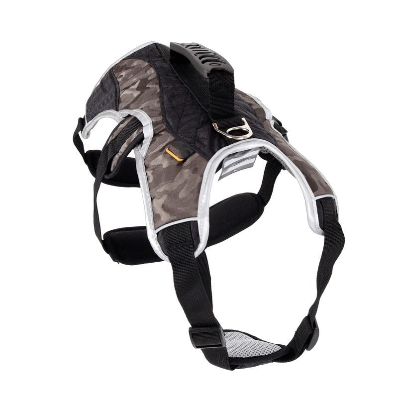 YUDODO Professional Nylon Large Dog Training Harness for Safety Reflective Adjustable Quick Control Harnesses