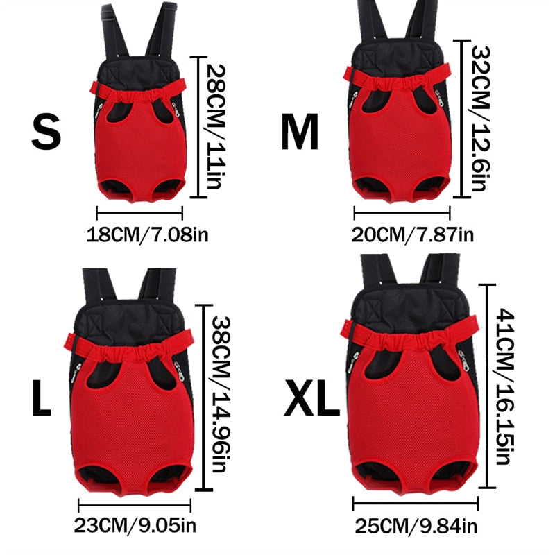 Dog Carrier Backpack Mesh Breathable Shoulder Handle Straps