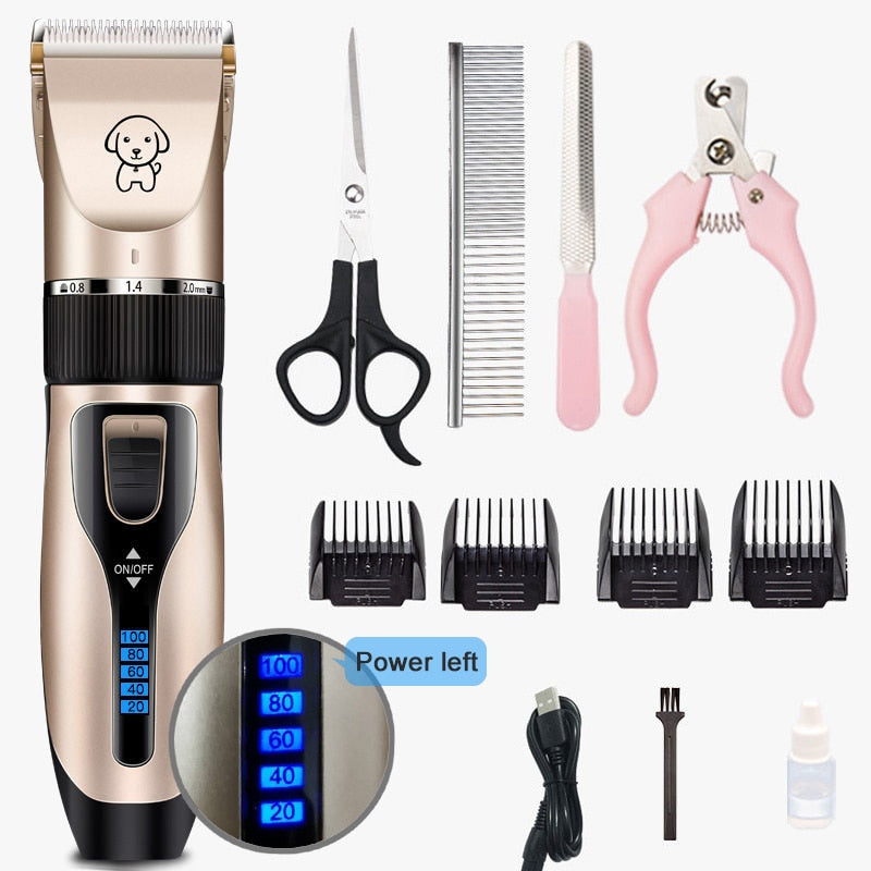 Dog Clipper Dog Hair Clippers Grooming (Pet/Cat/Dog/Rabbit) Haircut Trimmer Shaver Set Pets Cordless Rechargeable Professional