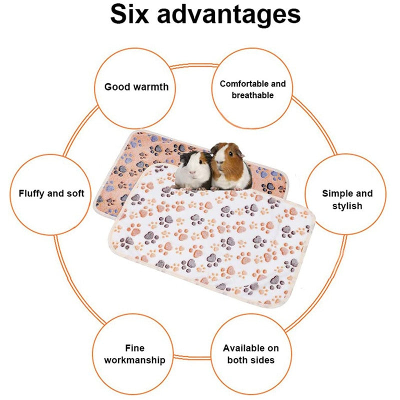 Small Pet Soft Warm Fleece Blanket