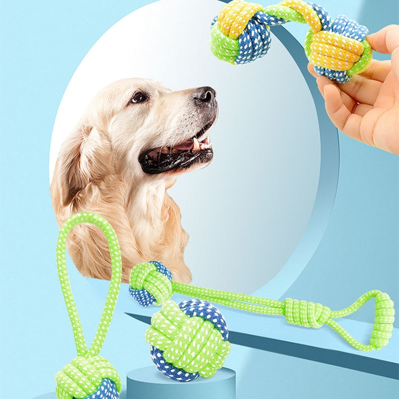 Dog Toys for Interactive Cotton Play with Rope & Ball
