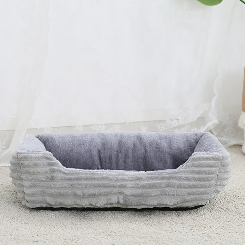 Plush Medium/Small Dog Calming Dog Bed