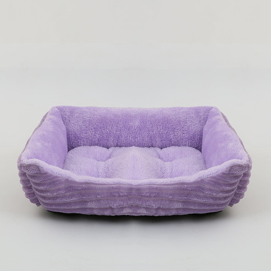 Plush Medium/Small Dog Calming Dog Bed
