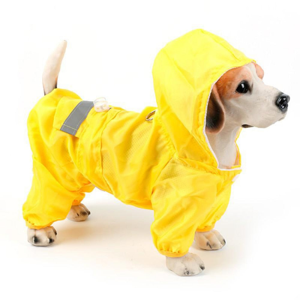 Dog Rain Coat Waterproof Jacket for Outdoor Rain Wear with Hood