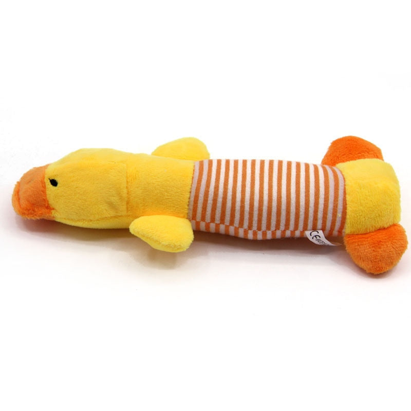 Indestructible Dog Squeaky Toy Animals Soft Plush Chew Toy