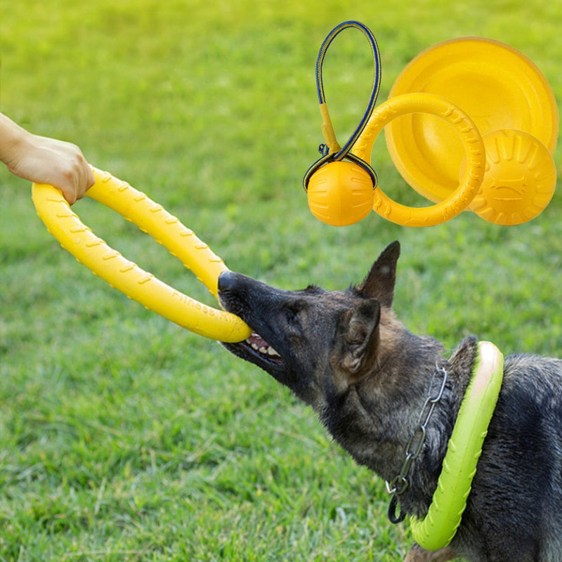 Flying Discs Ring Puller Toys Dogs Bite Resistant Chew Ball