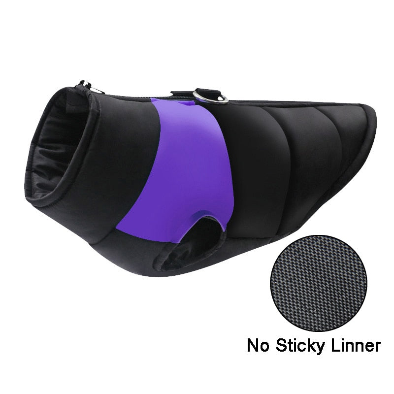 Padded Winter Warm Dog Waterproof Zipper Jacket