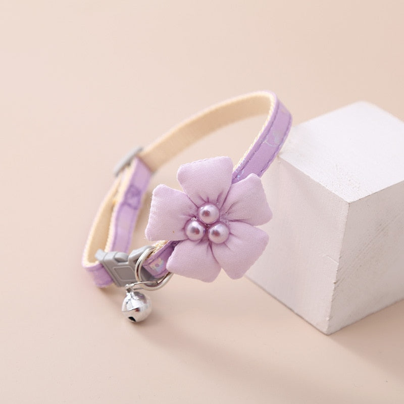 Cat Collar Adjustable Bow Tie/Flower with Safety Button