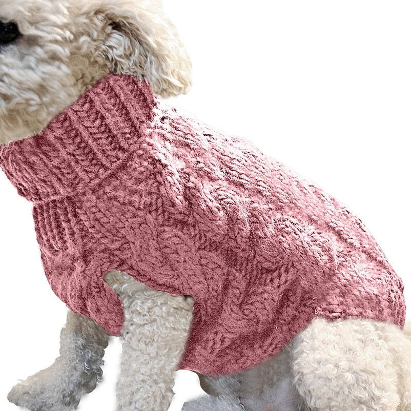 Dog Sweaters for Small Medium Dogs Winter Warm Soft Knit Turtleneck