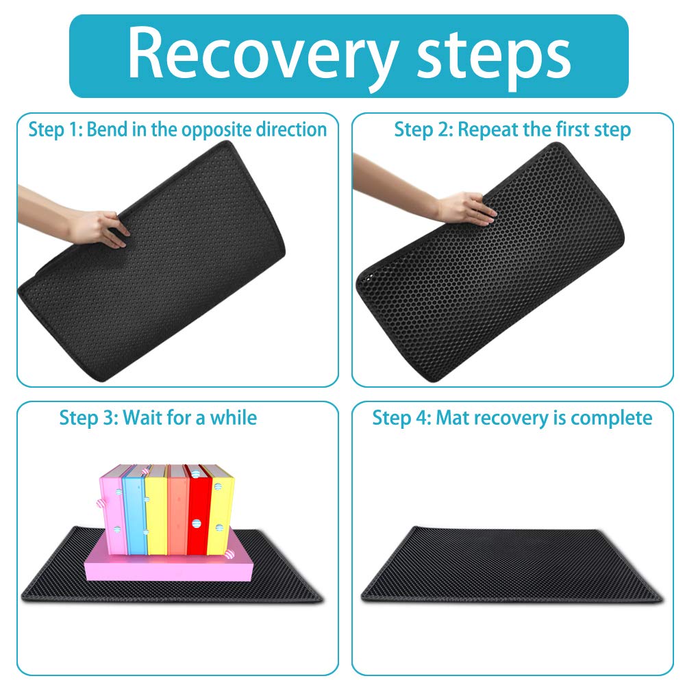 Cat Litter Mat With Double Layer Waterproof Non-slip Pad Washable