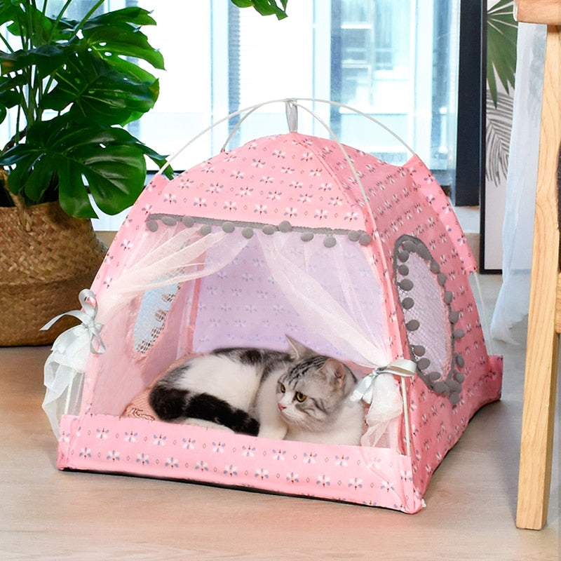 Cat Tent Bed The General Teepee Closed Cozy Hammock With Floor