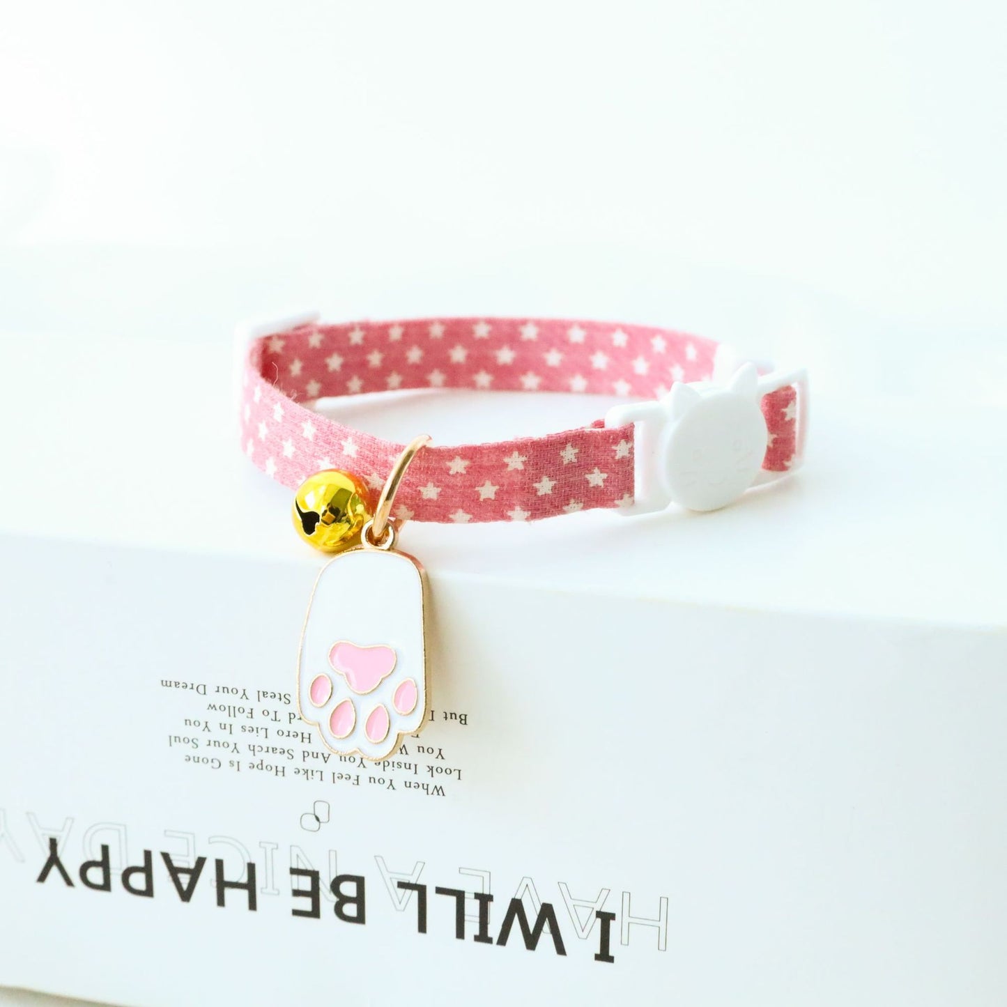 Adjustable Cat Collar(Includes a pendant, safety buckle & bells)