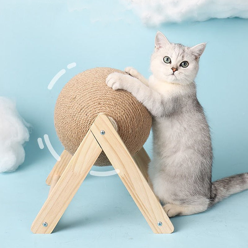 Cat Scratching Toy Sisal Rope Ball Board for Paw Scratcher Wear-resistant