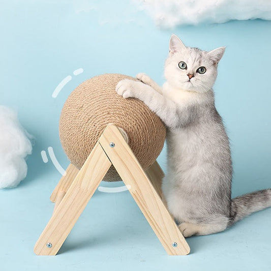 Cat Scratching Toy Sisal Rope Ball Board for Paw Scratcher Wear-resistant