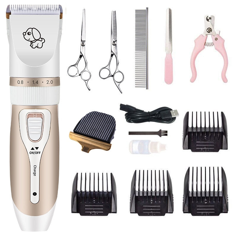 Dog Clipper Dog Hair Clippers Grooming (Pet/Cat/Dog/Rabbit) Haircut Trimmer Shaver Set Pets Cordless Rechargeable Professional