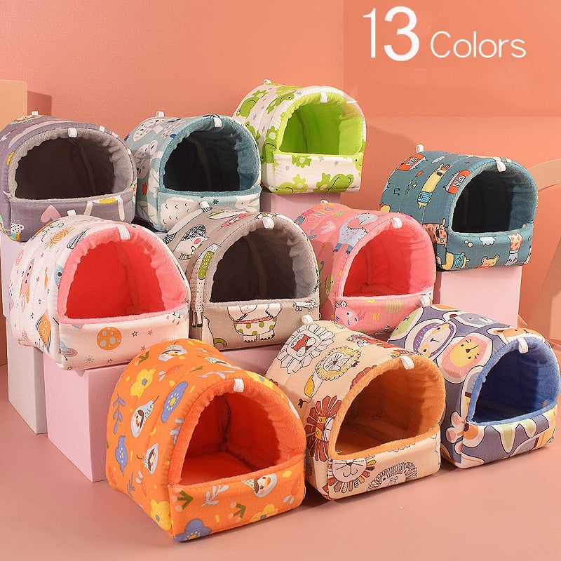 Mini Soft Animal Hammock/Nest Cushion House/Cave For Hamsters And Other Small Rodents