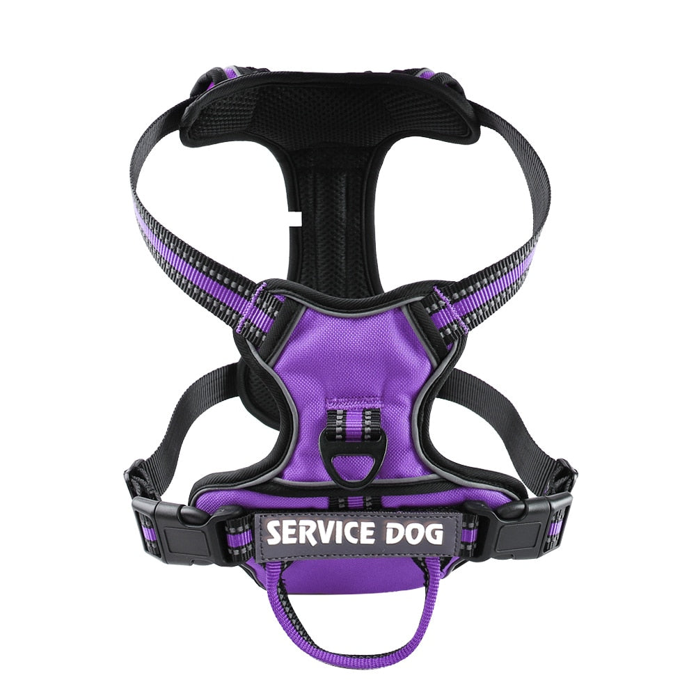 Nylon Adjustable Dog Harness Personalized Reflective Breathable