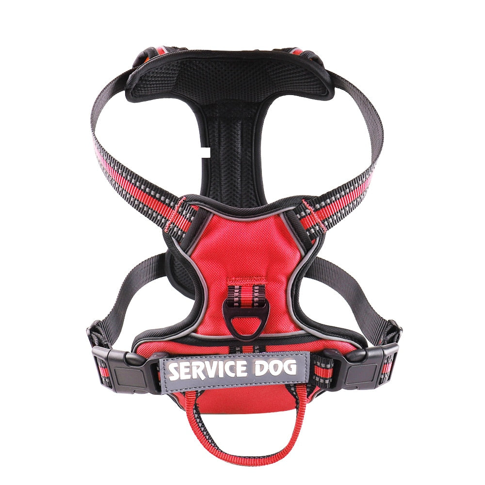 Nylon Adjustable Dog Harness Personalized Reflective Breathable
