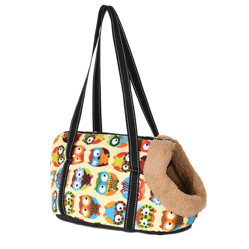 Pet Carrier For Small Dogs Cats Warm Fleece Bag for Outdoor Travel
