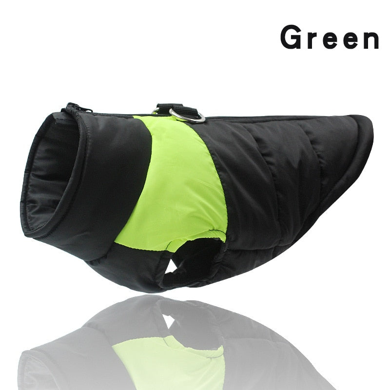 Waterproof Dog & Puppy Vest Jacket Winter Warm Padded Vest with Zipper