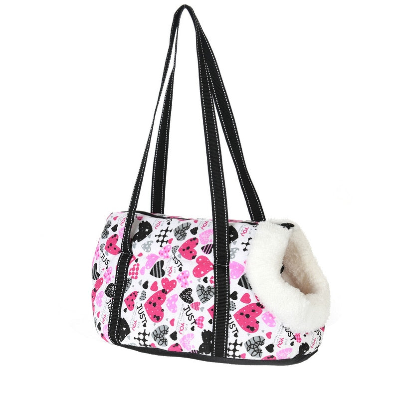 Pet Carrier For Small Dogs Cats Warm Fleece Bag for Outdoor Travel