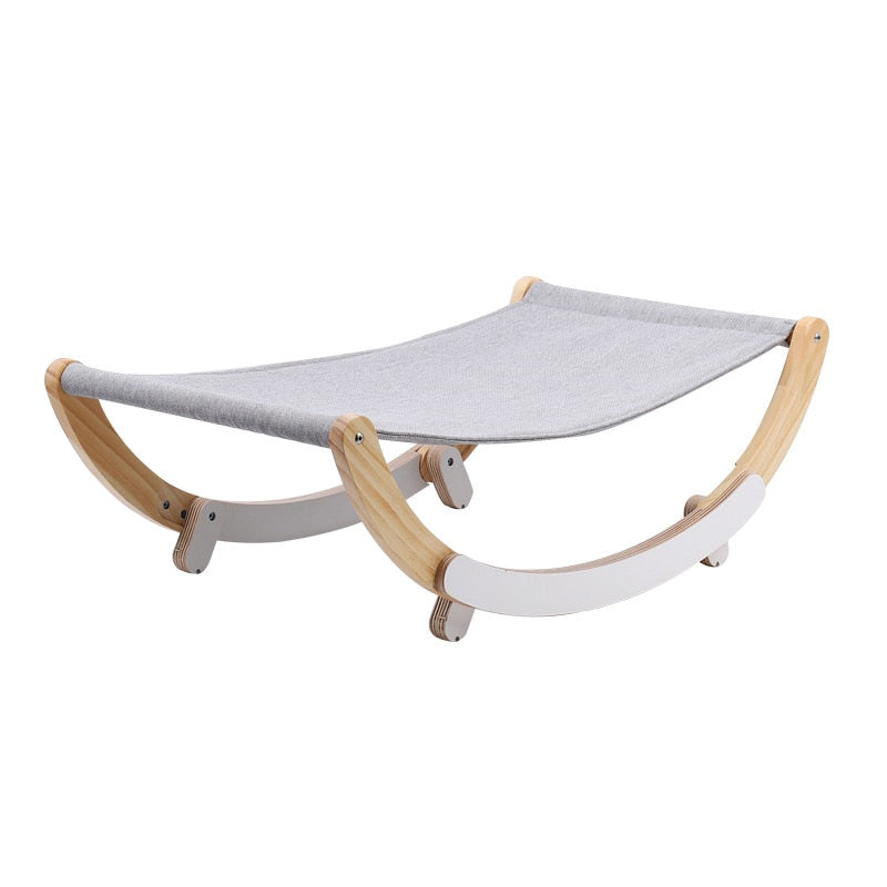 Pet Cat's Lounger Bed Wood Hammock