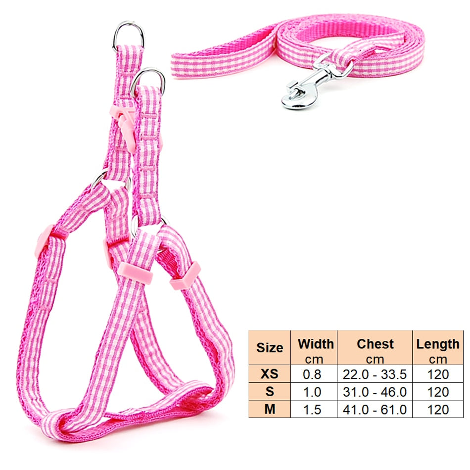 Small Dog Harness & Lead Adjustable