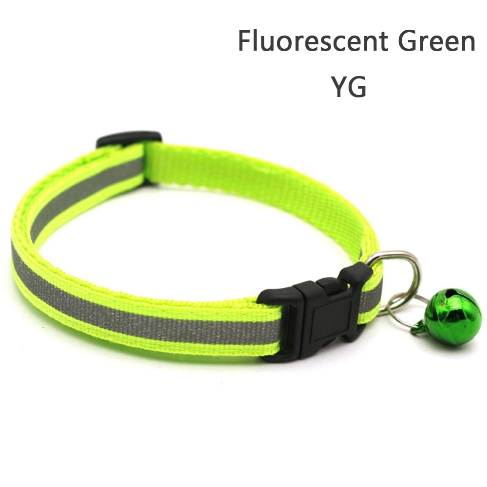 Reflective Nylon Dog Collar Night Safety Flashing Light Up Adjustable